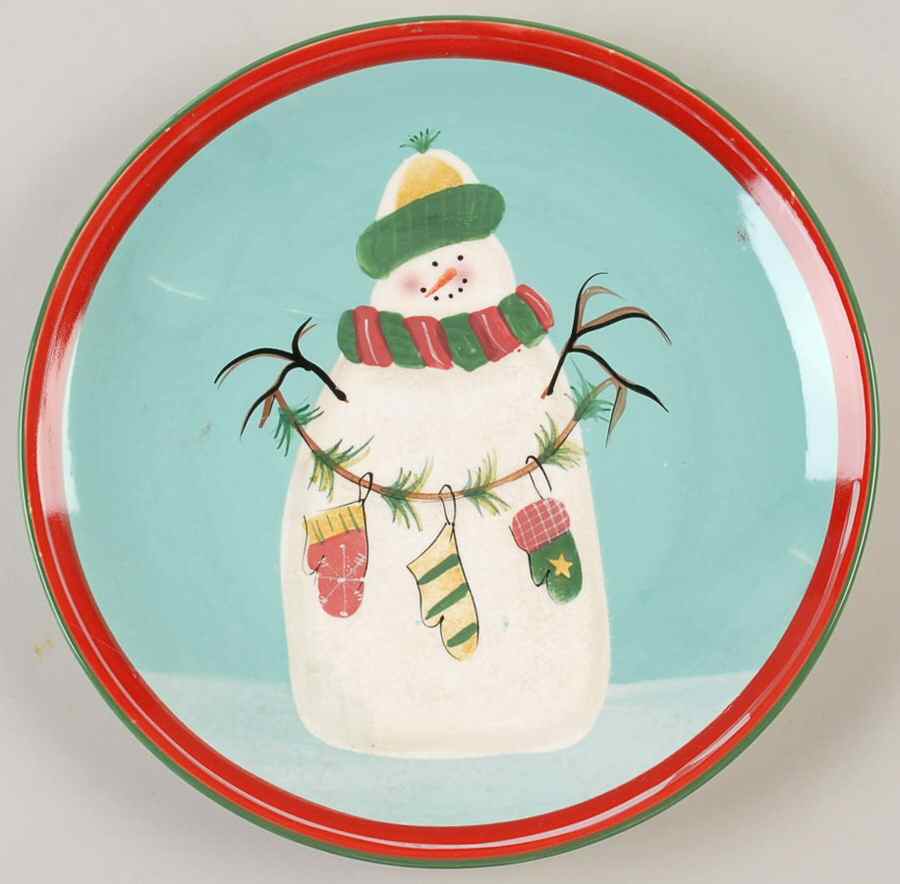 Festive Snowman Dinner Plate by Oneida-1