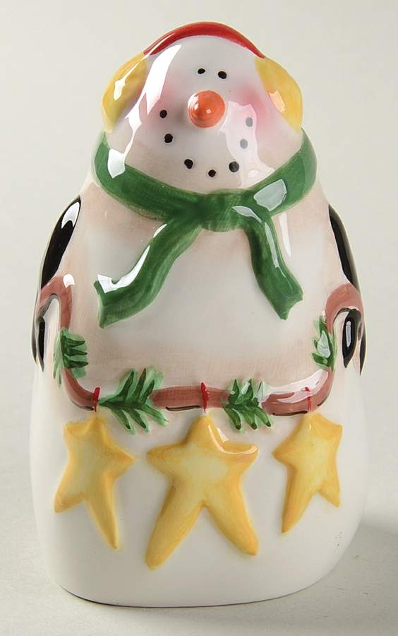 Festive Snowman Figural Salt Shaker by Oneida-1