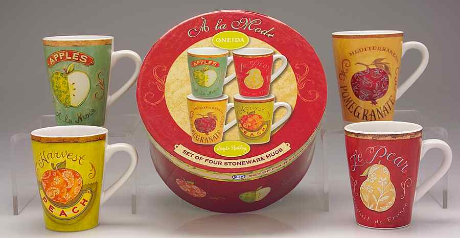 A la Mode Mug - Set of 4 Motifs Boxed by Oneida-1