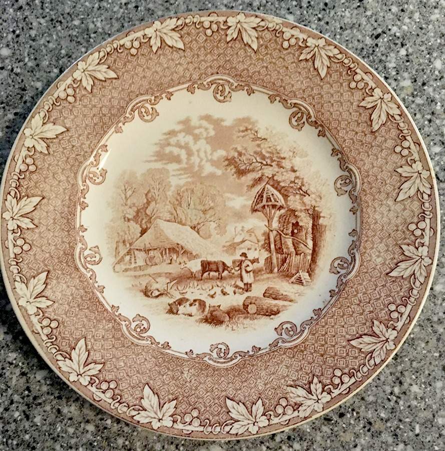 Farm Brown Salad Plate by Old Hall-1