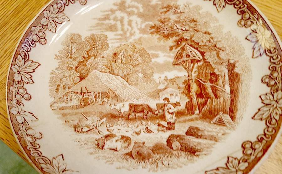 Farm Brown Bread & Butter Plate by Old Hall-1
