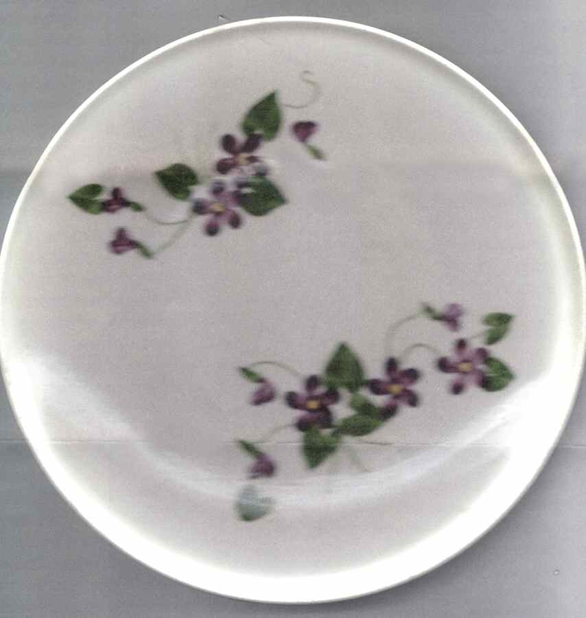 Wood Violet Round Salad Plate by Orchard-1