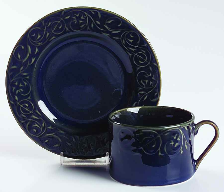 Artasia Blue Flat Cup & Saucer Set by Oneida-1
