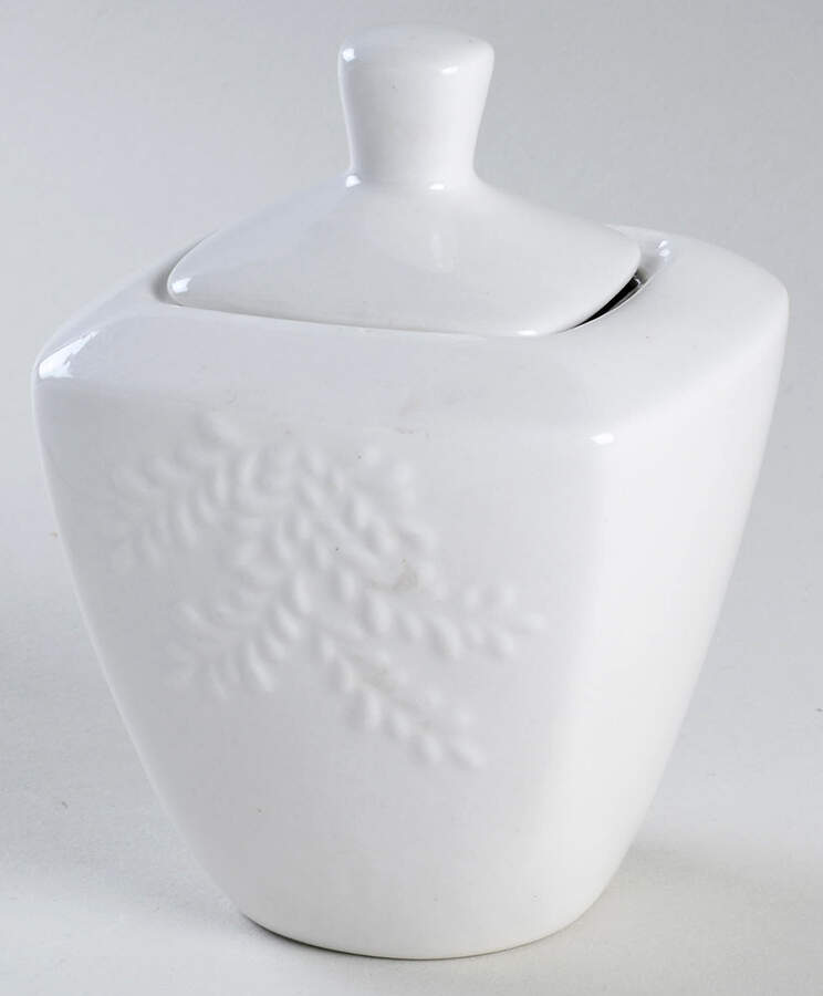 Retro Leaves Sugar Bowl & Lid by Oneida-1