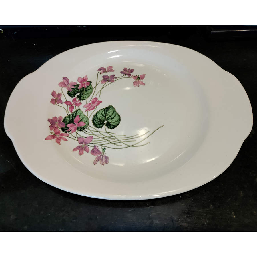 Sweet Violets Handled Cake Plate by Ovington's-1