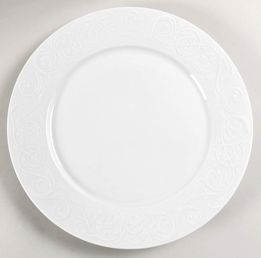 Artasia White 12" Chop Plate (Round Platter) by Oneida-1