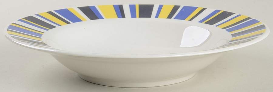 Hampton Stripe Rim Soup Bowl by Oneida-1