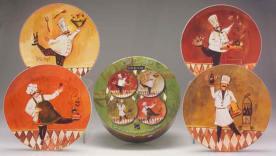 Chefcapades Salad/Dessert Plate - Set of 4 Boxed by Oneida-1