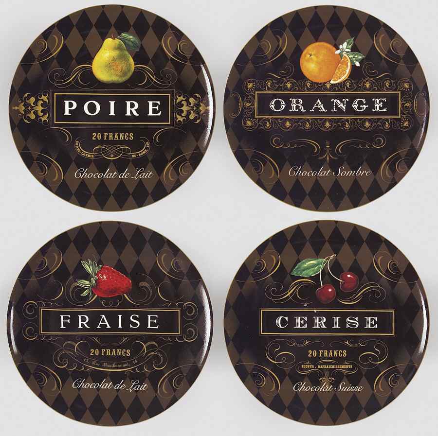 French Chocolate Salad/Dessert Plate - Set of 4 Boxed by Oneida-1