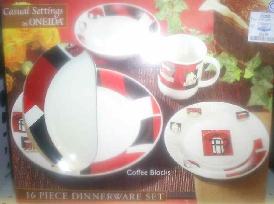 Coffee Blocks Dinner Plate by Oneida-1