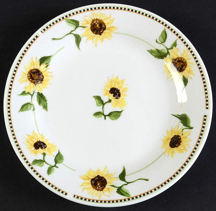 Sunny Flowers Salad Plate by Oneida-1