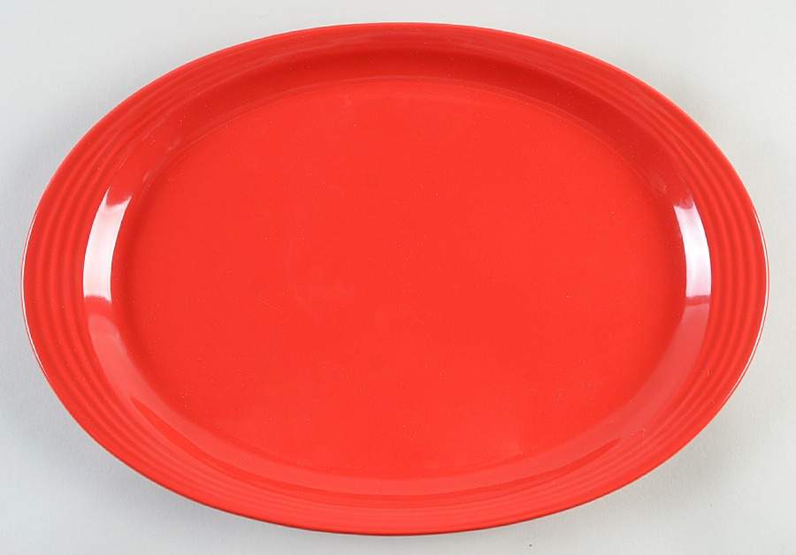 Culinaria Chili (Red) 14" Oval Serving Platter by Oneida-1