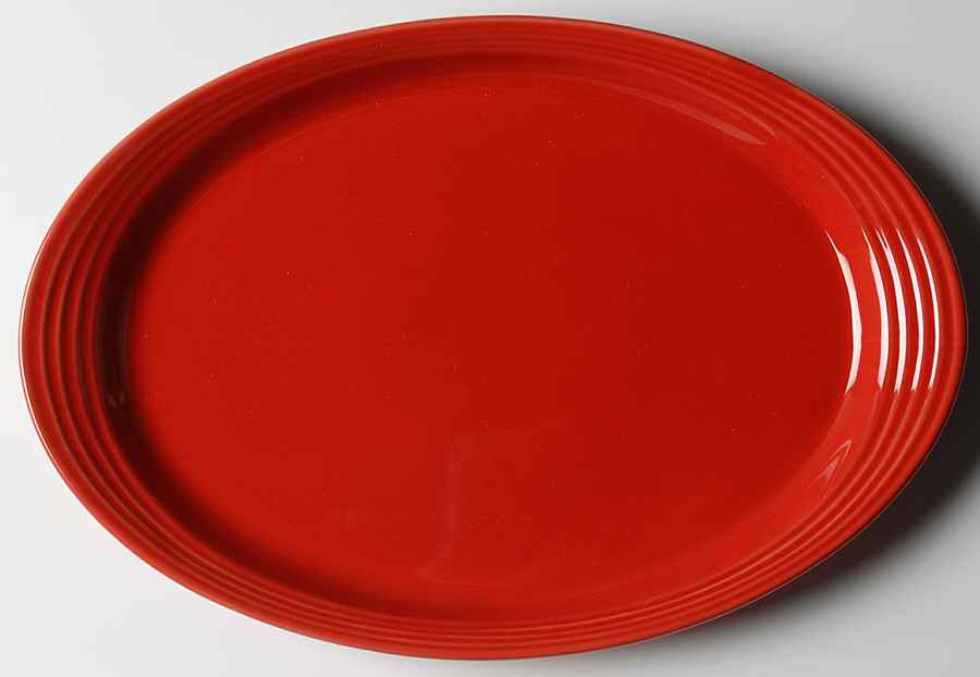 Culinaria Chili (Red) 14" Oval Serving Platter by Oneida-1