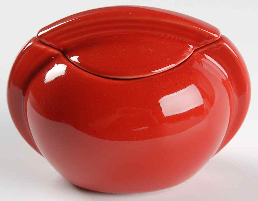 Culinaria Chili (Red) Sugar Bowl & Lid by Oneida-1
