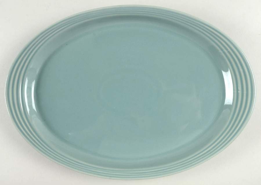Culinaria Blue Sage (Slate Blue) 14" Oval Serving Platter by Oneida-1