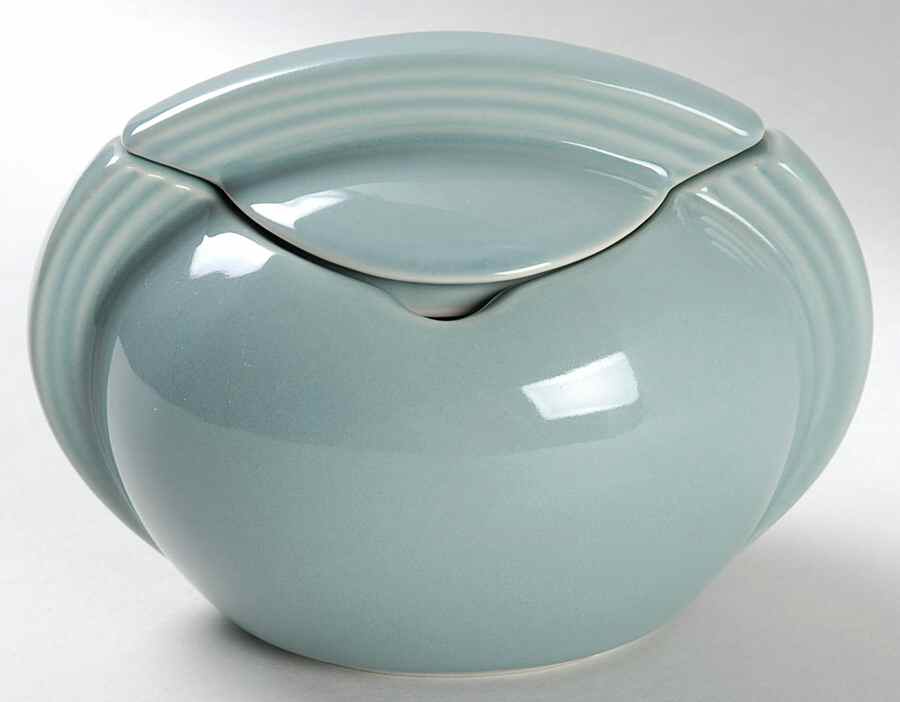 Culinaria Blue Sage (Slate Blue) Sugar Bowl & Lid by Oneida-1