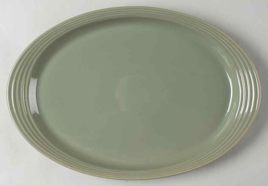 Culinaria Tarragon (Green) 14" Oval Serving Platter by Oneida-1
