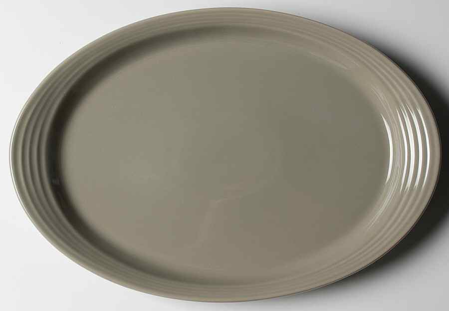 Culinaria Porcini (Grey) 14" Oval Serving Platter by Oneida-1