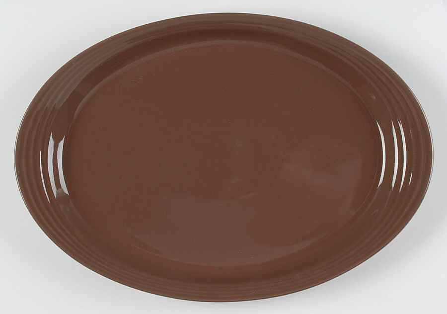 Culinaria Cocoa (Brown) 14" Oval Serving Platter by Oneida-1