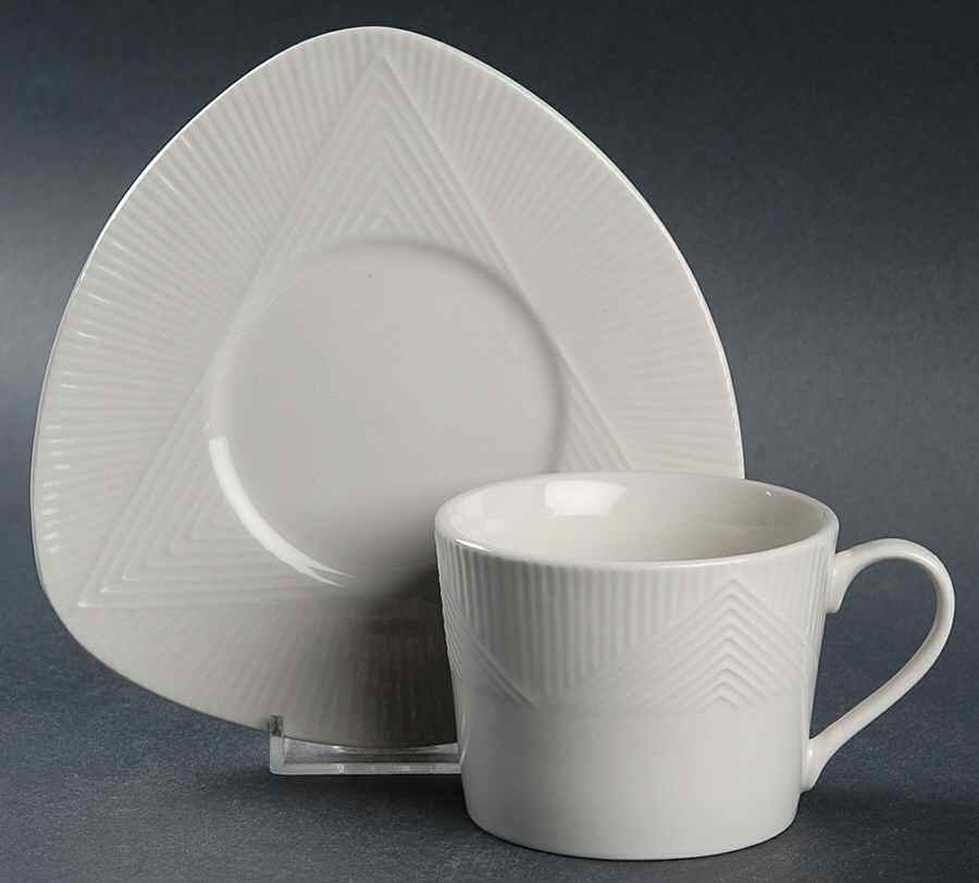 Stratosphere Flat Cup & Saucer Set by Oneida-1