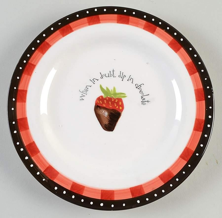 Chocolate Dipped Salad Plate by Oneida-1