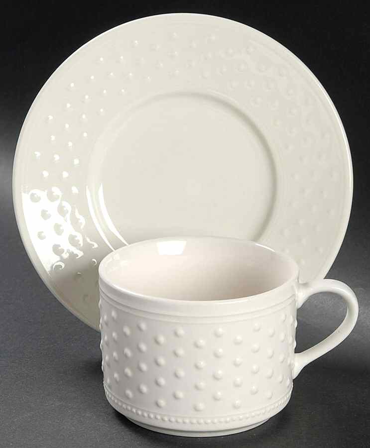 Dotty Flat Cup & Saucer Set by Oneida-1