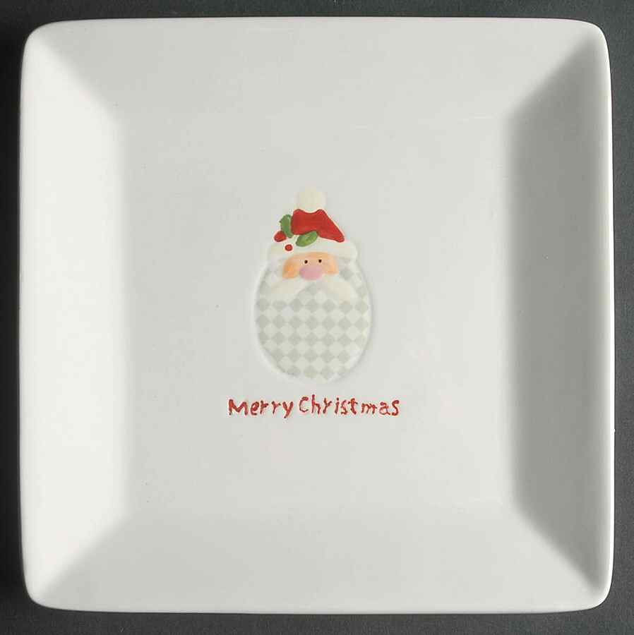 Christmas Cut Outs Square Salad/Dessert Plate by Oneida-1