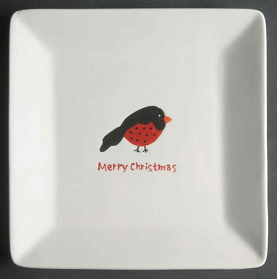 Christmas Cut Outs Square Salad/Dessert Plate by Oneida-1