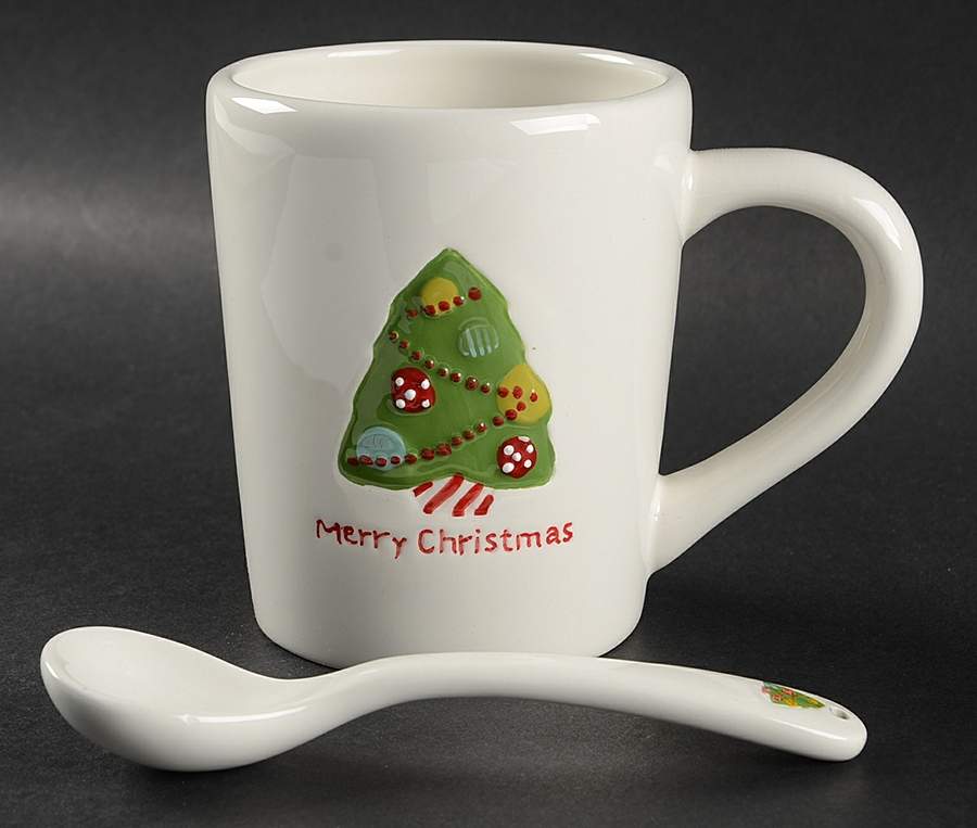 Christmas Cut Outs Mug & Spoon Set by Oneida-1
