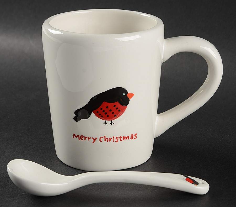 Christmas Cut Outs Mug & Spoon Set by Oneida-1