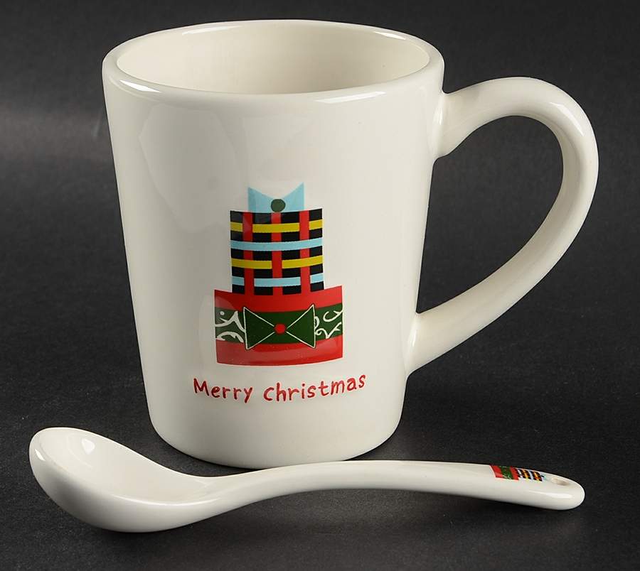 Christmas Cut Outs Mug & Spoon Set by Oneida-1