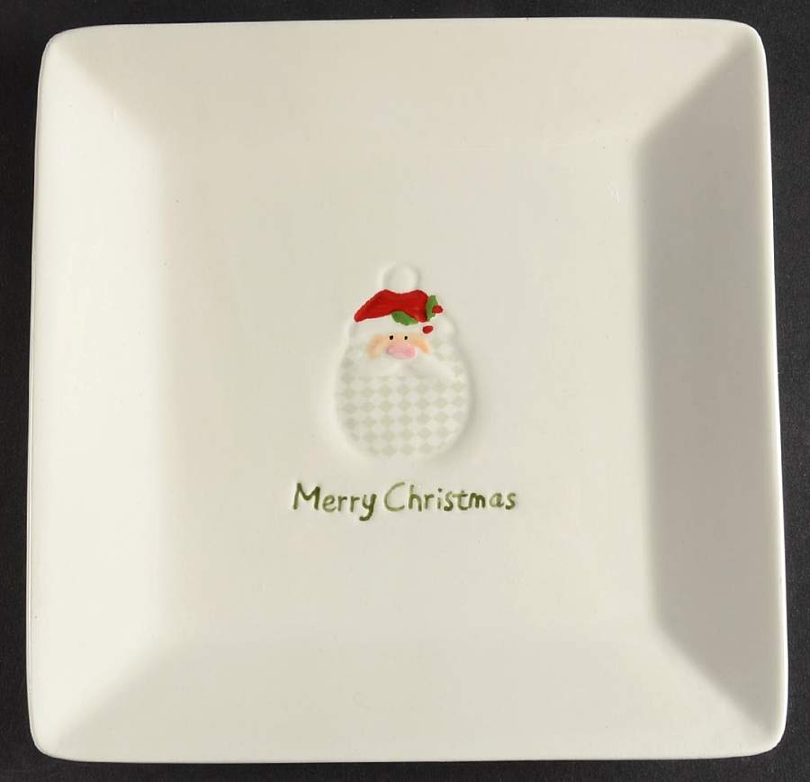 Christmas Cut Outs Square Salad/Dessert Plate by Oneida-1