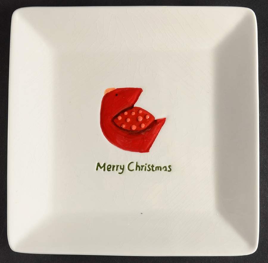 Christmas Cut Outs Square Salad/Dessert Plate by Oneida-1