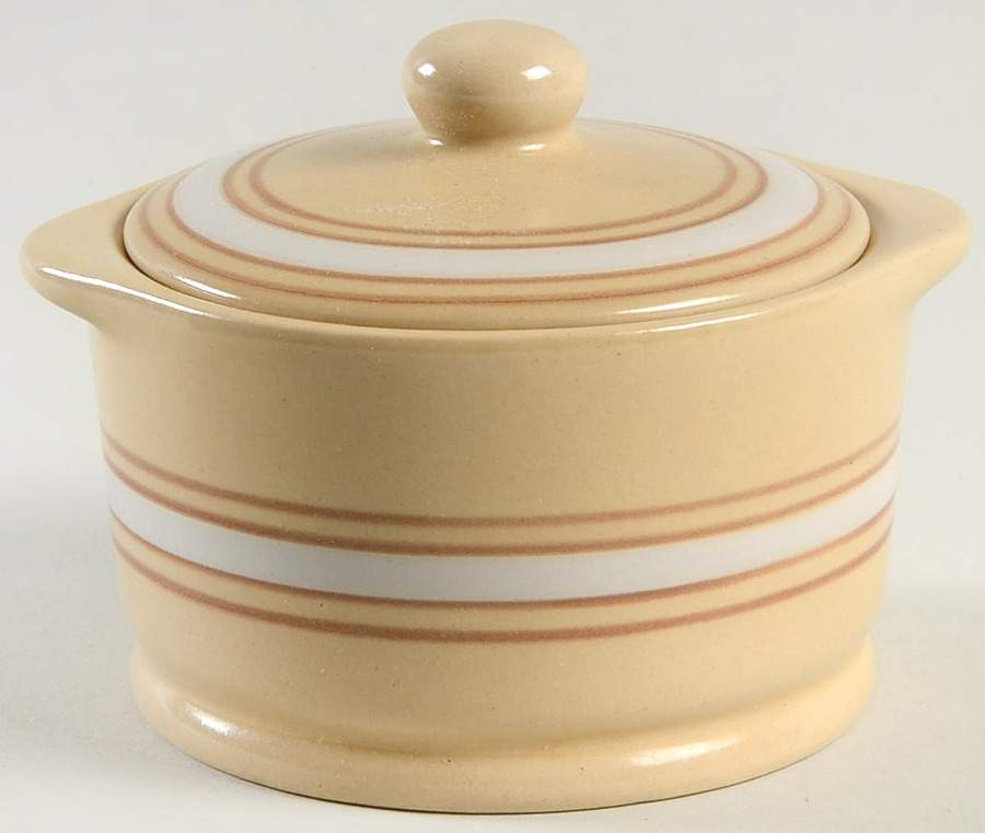 Yellow Ware Sugar Bowl & Lid by Over And Back-1