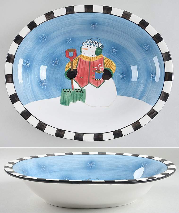 Snow Fairies 14" Large Oval Salad Serving Bowl by Oneida-1