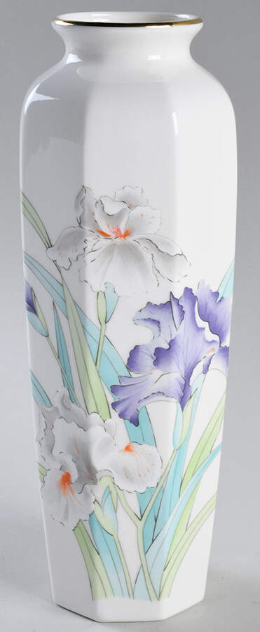 Iris Bouquet 10" Vase by Otagiri-1
