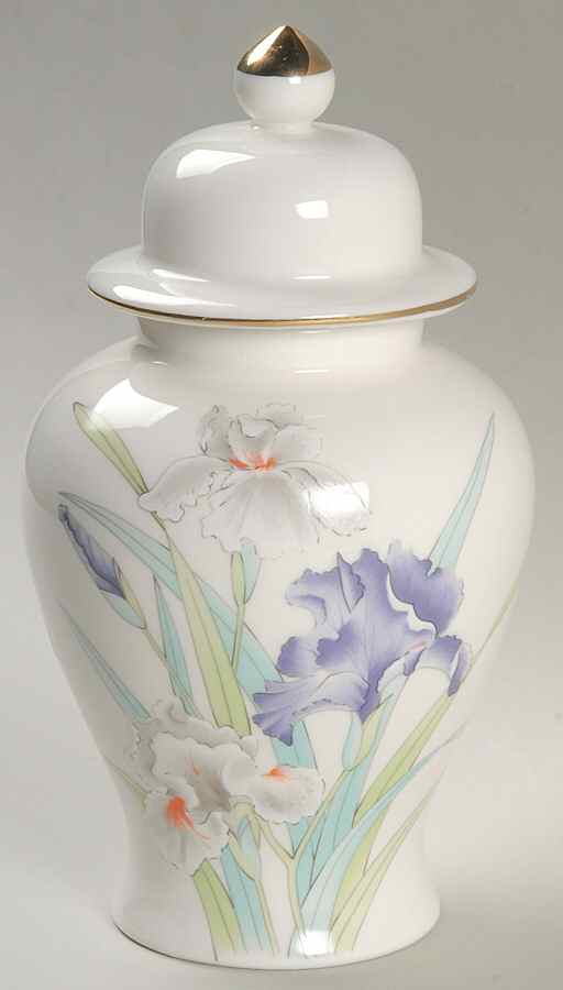 Iris Bouquet 5" Ginger Jar & Lid by Otagiri-1