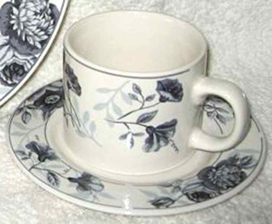 Rose Song Flat Cup & Saucer Set by Oneida-1