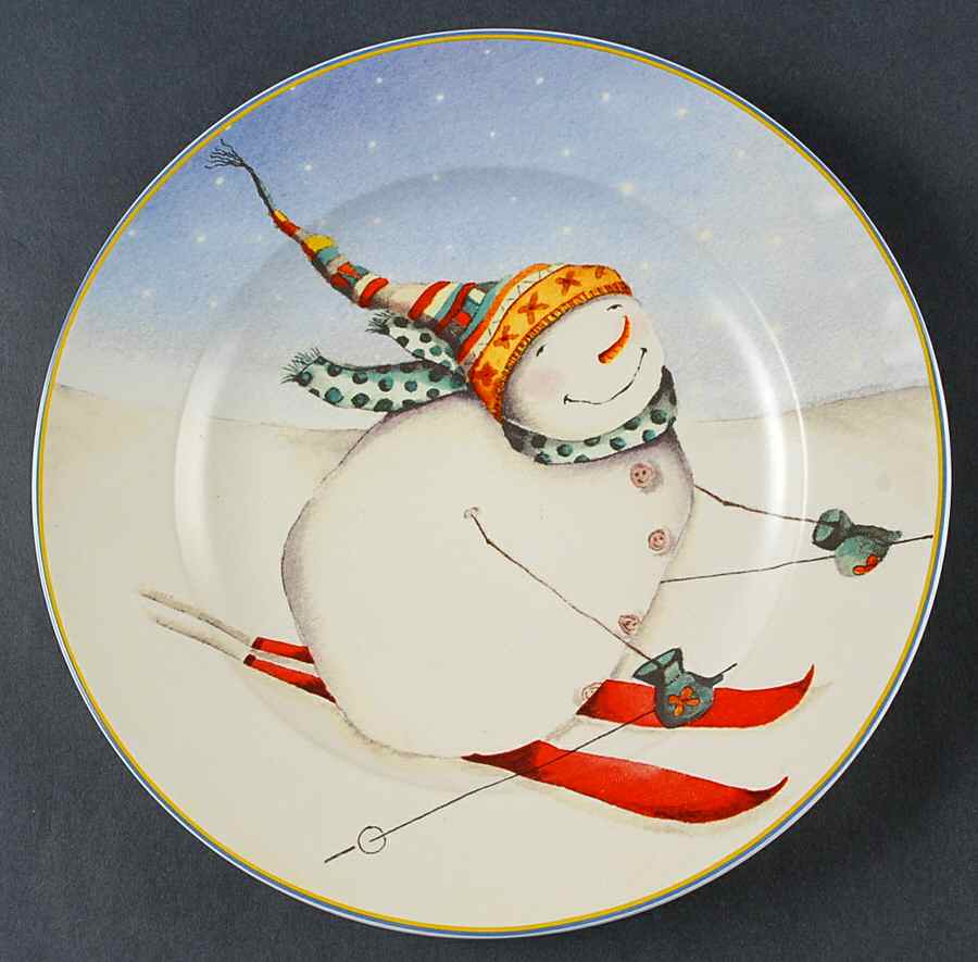 Sporting Snowman Salad/Dessert Plate by Oneida-1