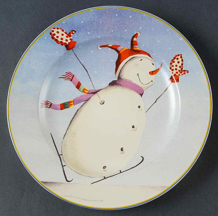 Sporting Snowman Salad/Dessert Plate by Oneida-1