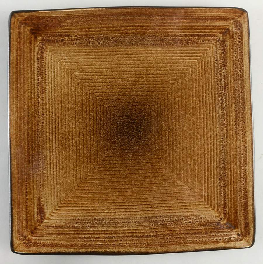 Adriatic (Tremiti) Brown Square Dinner Plate by Oneida-1