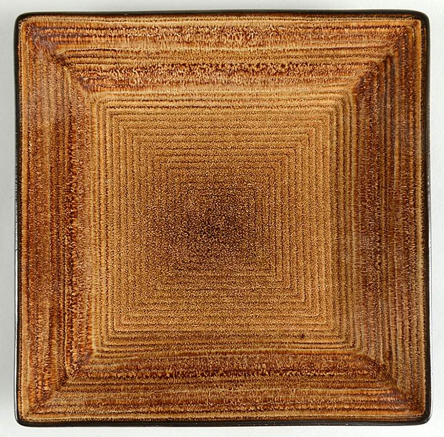 Adriatic (Tremiti) Brown Square Salad Plate by Oneida-1