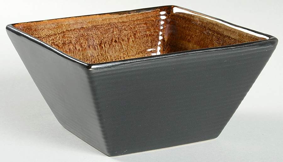 Adriatic (Tremiti) Brown Square Soup/Cereal Bowl by Oneida-1