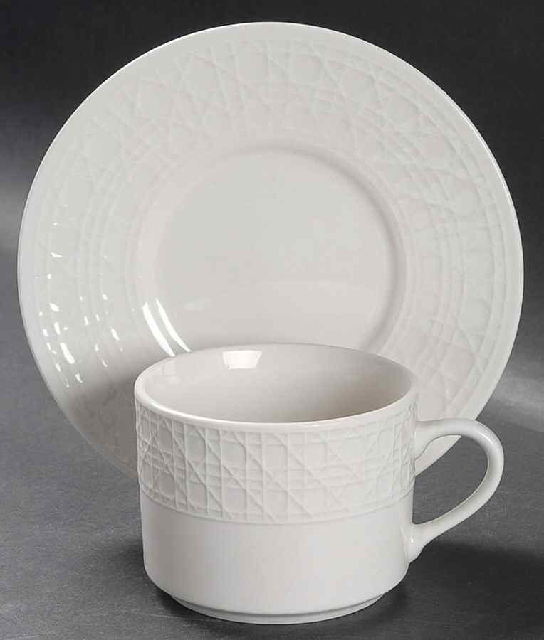 Hudson Flat Cup & Saucer Set by Oneida-1