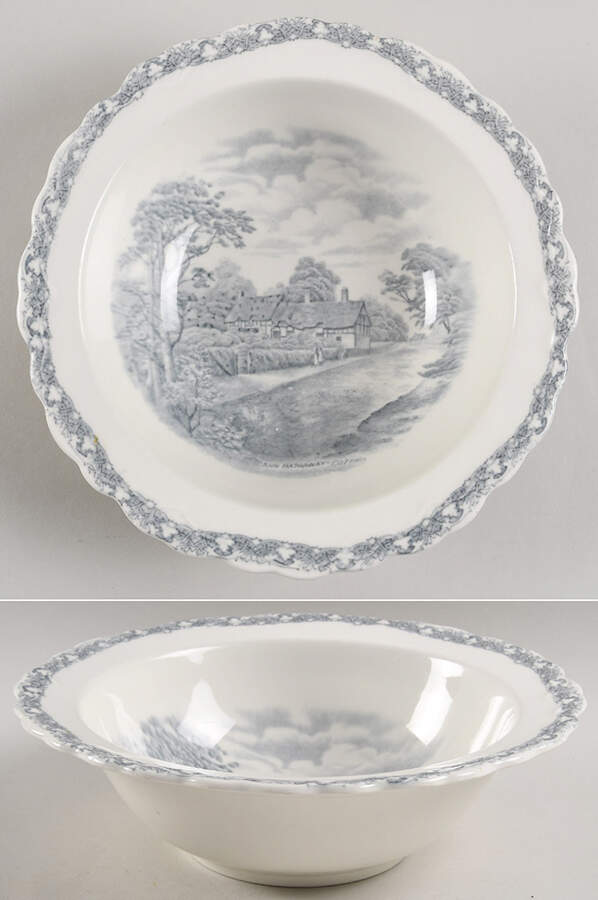 Country Side (Gray) 8" Round Vegetable Bowl by Old Hall-1