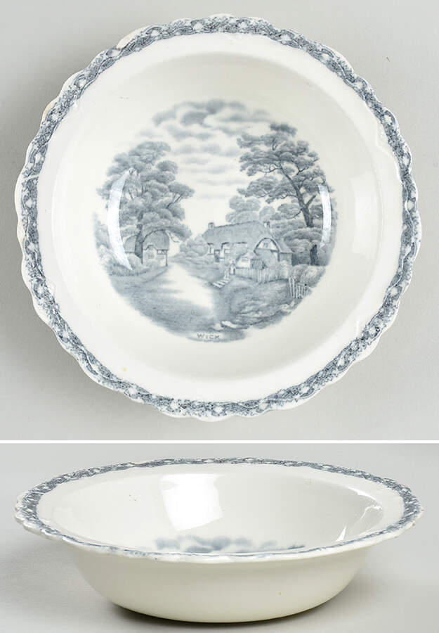 Country Side (Gray) Rim Cereal Bowl by Old Hall-1