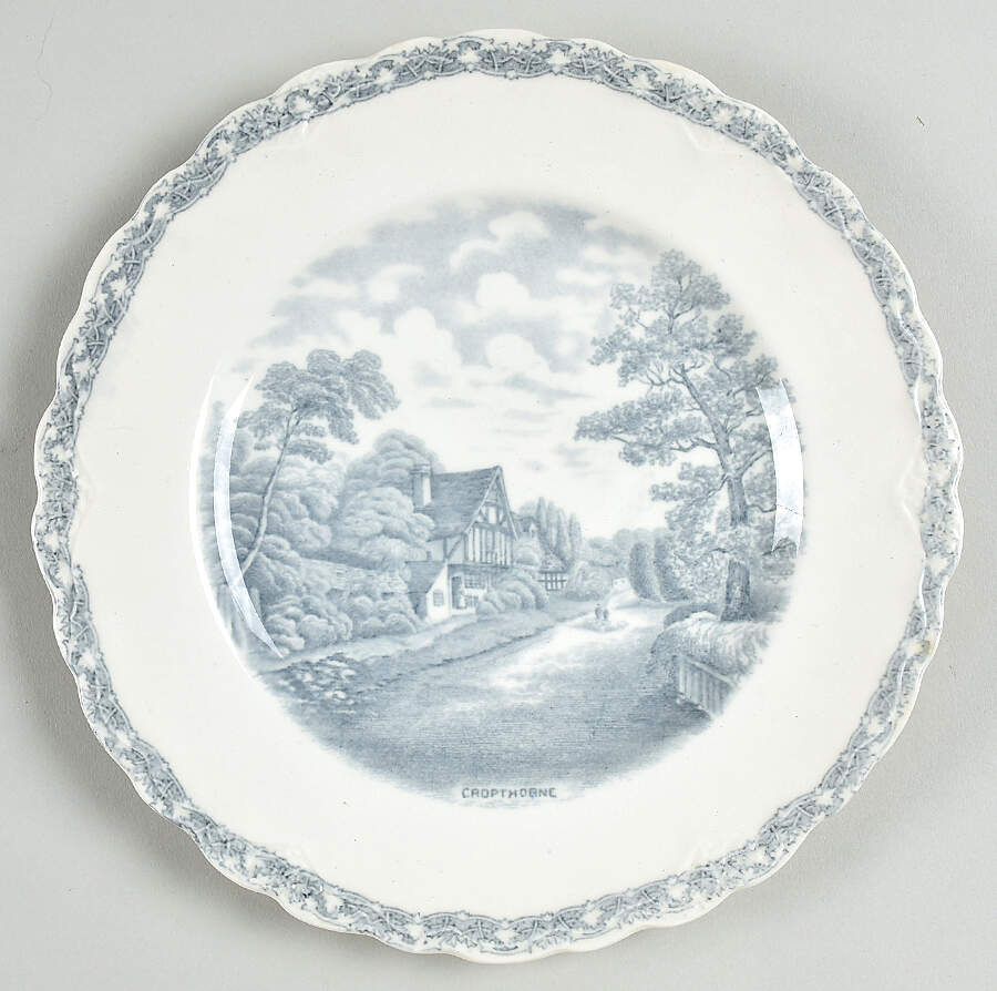 Country Side (Gray) Salad Plate by Old Hall-1