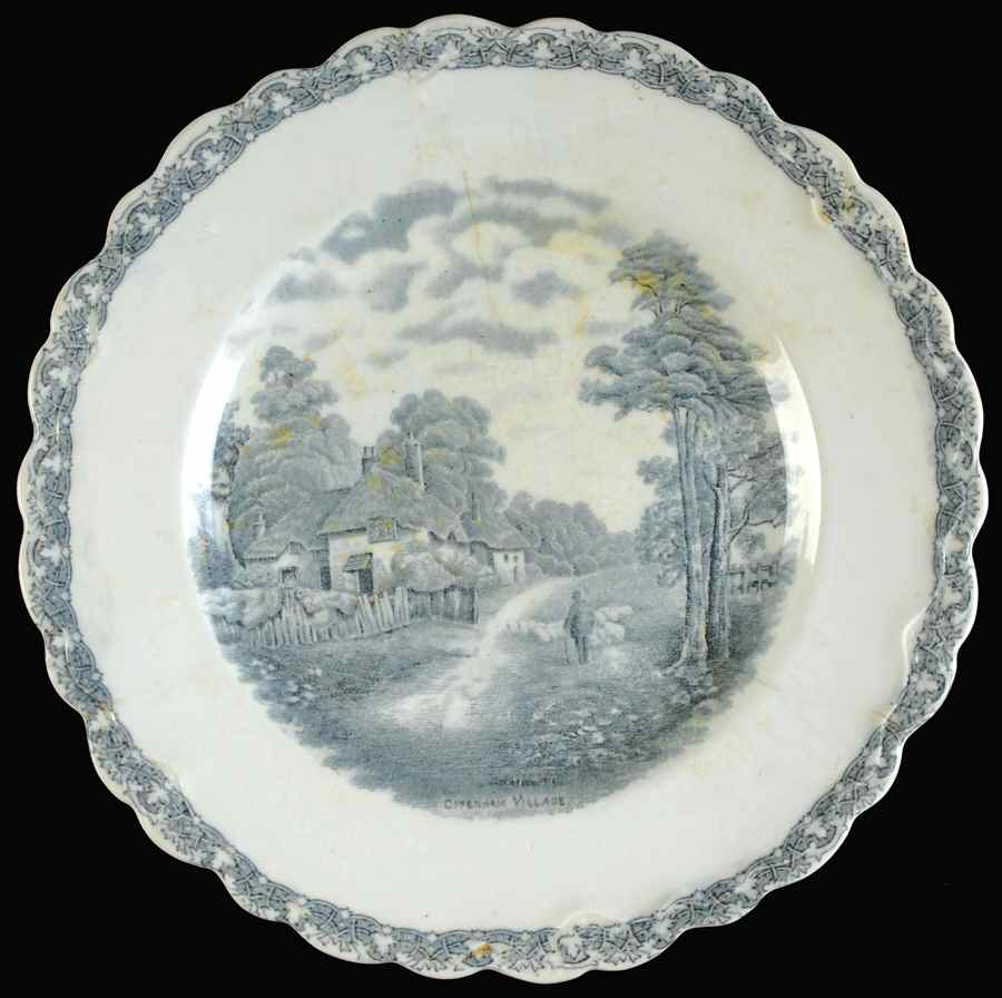 Country Side (Gray) Luncheon Plate by Old Hall-1