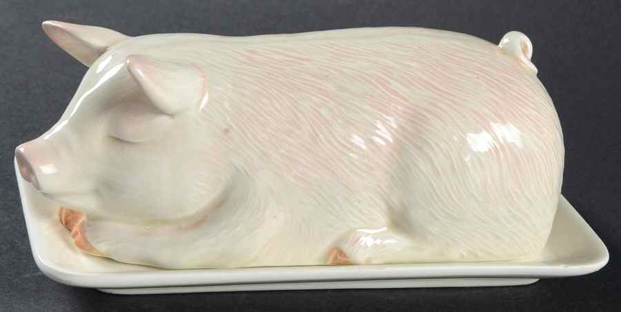 Pig Square Covered Butter by Otagiri-1