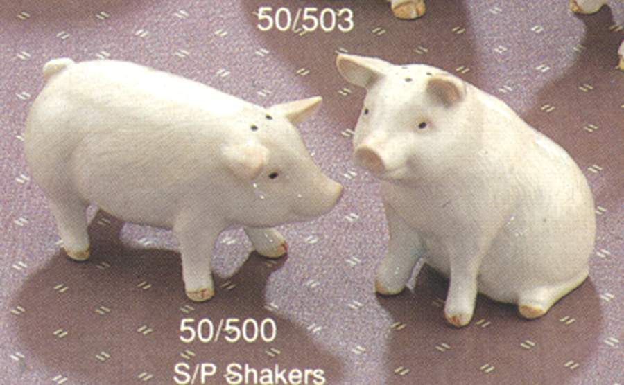 Pig Individual Figural Salt & Pepper Set by Otagiri-1